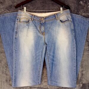 VTG Blu Byblos Jeans Mens 34 Light Wash Denim Stretch Straight Leg Made in Italy